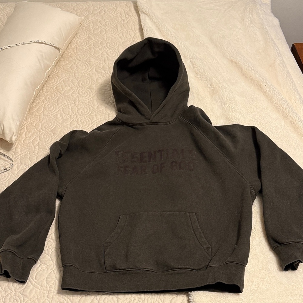 Fear of God Essentials Hoodie Charcoal Gray - Picture 3 of 11